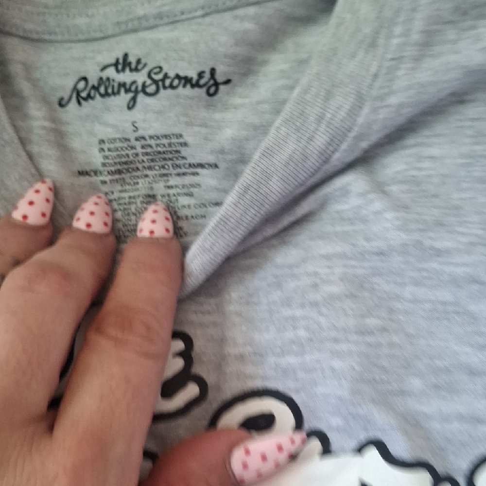 The Rolling Stones Womens  T-Shirt in Gray and Red - Picture 3 of 3